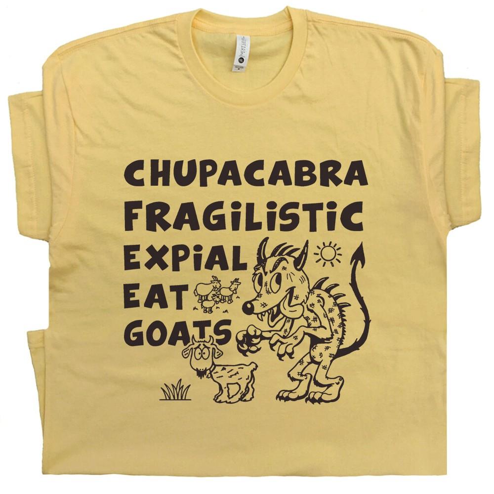 Chupacabra T Shirt Funny Tee Weird Cryptid Cryptozoology Sasquatch Cool Monster Unisex T-Shirt L