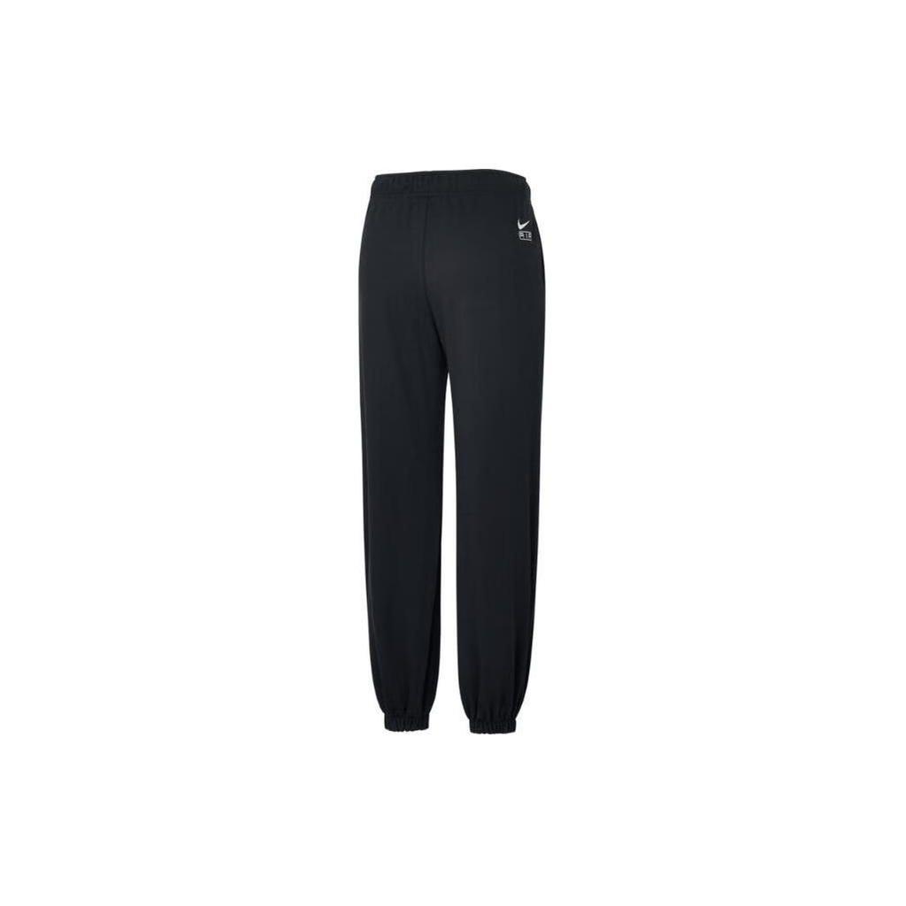 Nike Letter Logo Print Drawstring Casual Cuffed Knit Sports Pants Women Bottoms Black FN1903-010