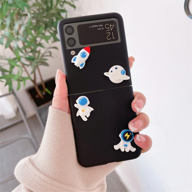 

Чехол для телефона с милым космонавтом из мультфильма для Samsung Galaxy Zflip Z Flip 3 5g Z Flip 4, чехол F7070 F7000, чехол For Galaxy Z Flip 4