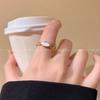 White drop glaze zir*****pen ring women's fashion index finger ring cold wind temperament jewelry