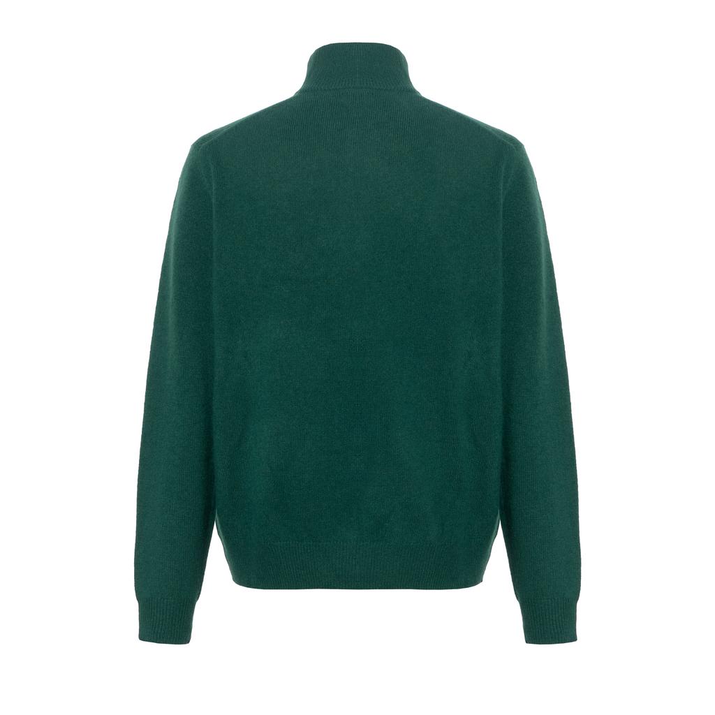 Polo Ralph Lauren Ss23 Solid Color Logo Embroidered Half-Zip Sweater Men sweater Green 710777743-013