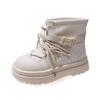 Internet celebrity white fashion versatile casual snow boots women's 2025 winter new thick sole heightening piled thickened cotton shoes