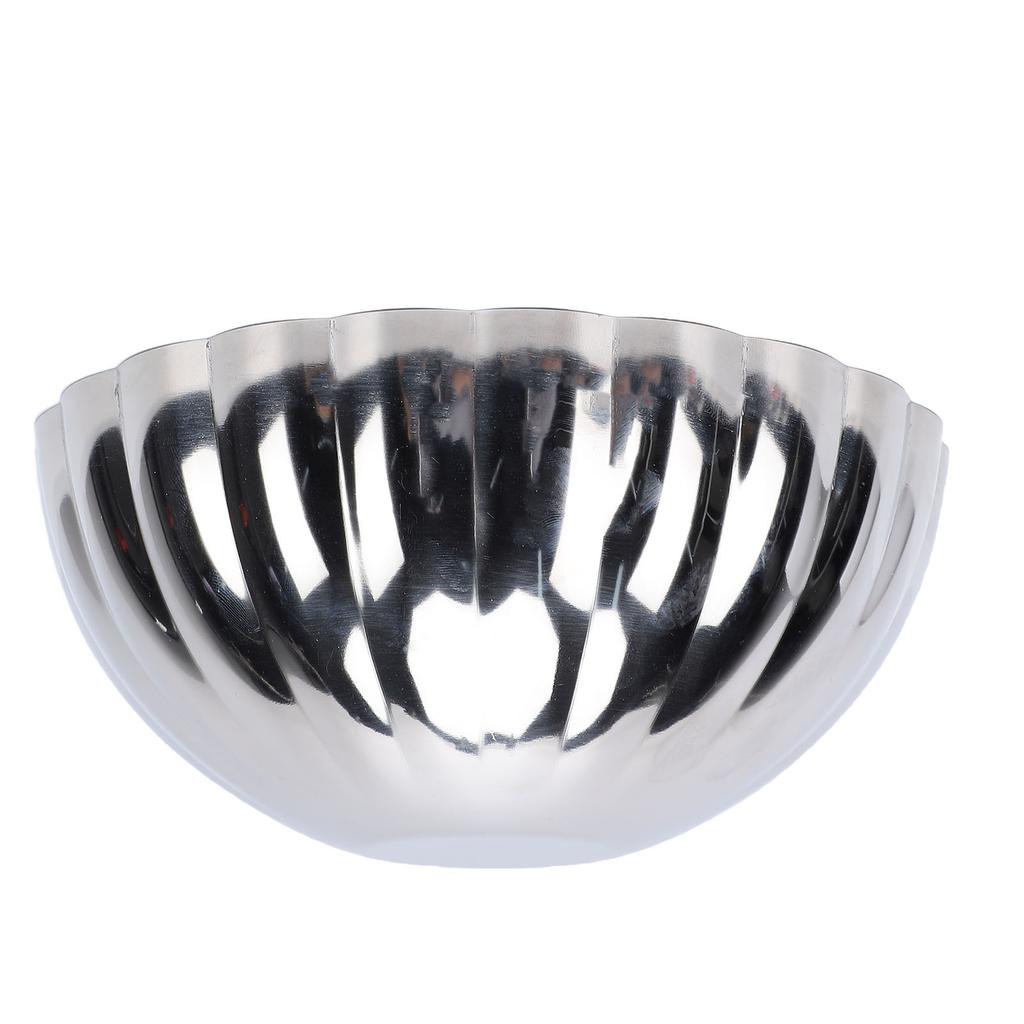 Stainless Steel Serving Bowl Silver Tableware Salad Fruit Bowl Multipurpose for Family Gatherings Casual Parties
