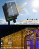 Dalugo USB Rechargeable Solar LED Icicle Lights, Outdoor Waterproof String Lights with Remote Control, 6.5m Long, 200 LEDs, 5m Lead Wire, Timer