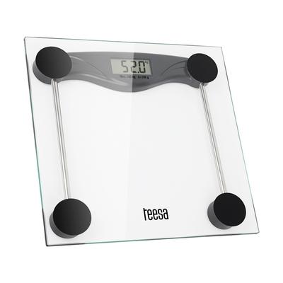 Teesa LCD Glass Bathroom Scale, Accuracy Up To 0.1 Kg, Max 180 Kg