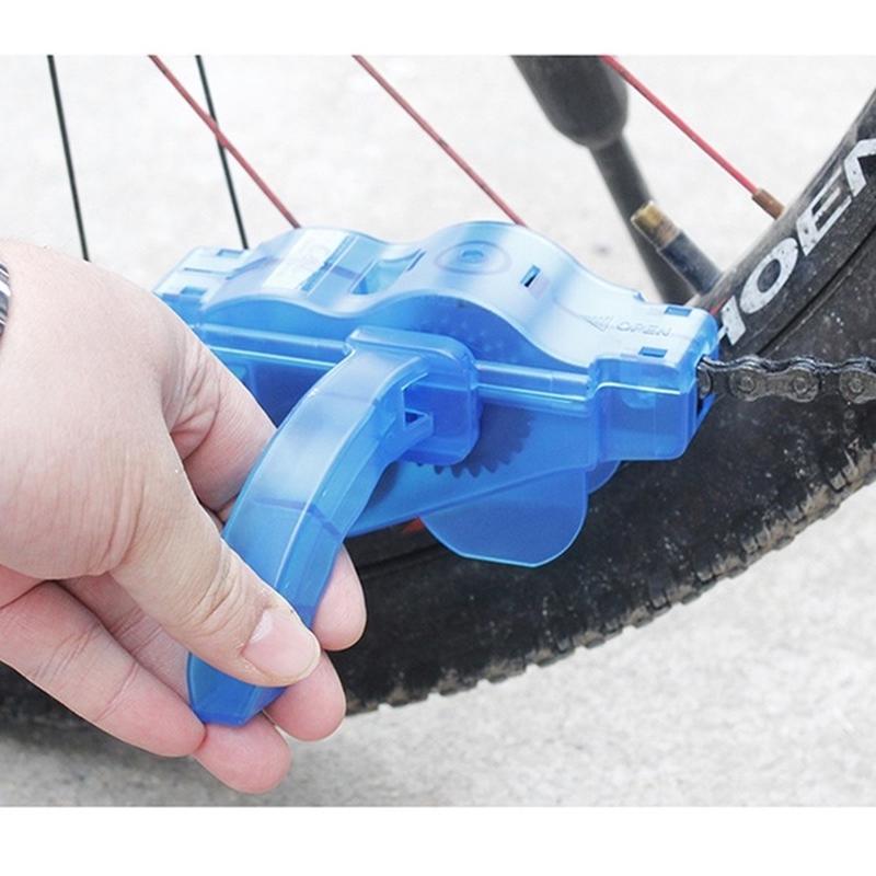 Portable Bicycle Chain Cleaner Bike Brushes Scrubber Wash Tool Mountain Cycling Cleaning Kit