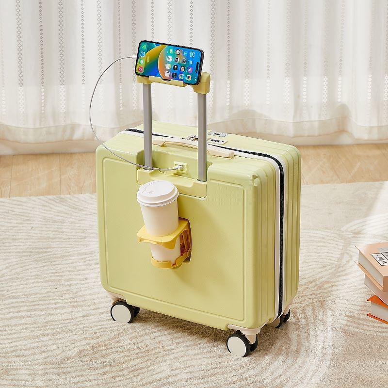 

Rechargeable 18-Inch Lightweight Women s Carry-On Suitcase with Combination Lock 18-inch