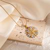 Luxury Heart Flower Stainless Steel Clavicle Necklace