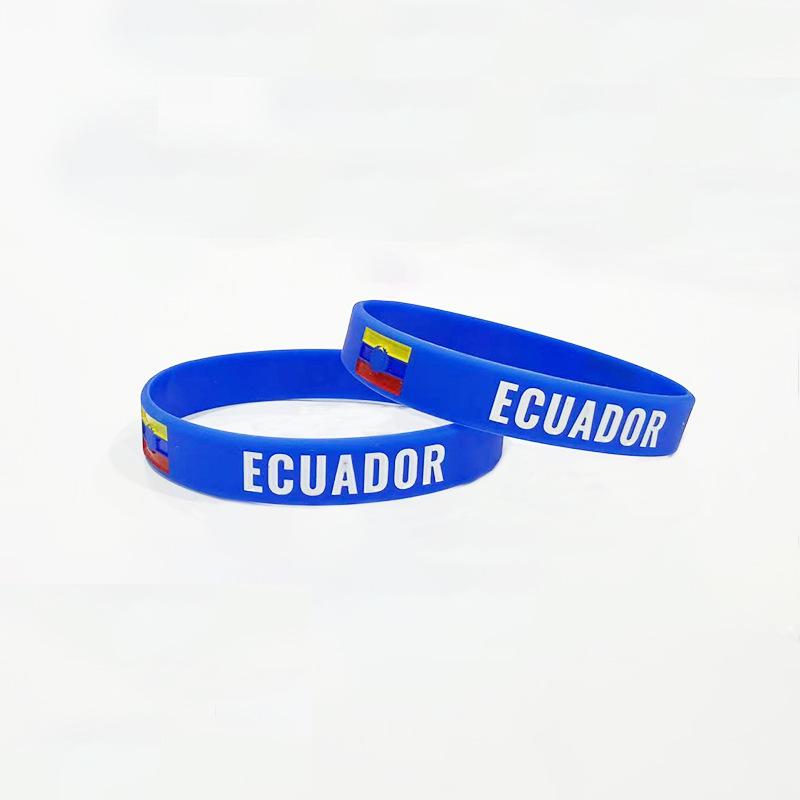 Football World Cup Bracelet Argentina France Brazil Netherlands United States Portugal Italy Flag Silicone Bracelet