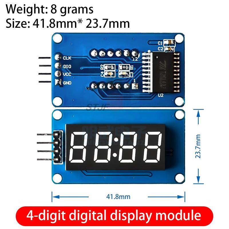 TM1637 LED Display Module For Arduino 7 Segment 4 Bits 0.36 Inch Clock RED Anode Digital Tube Four Serial Driver Board Pack