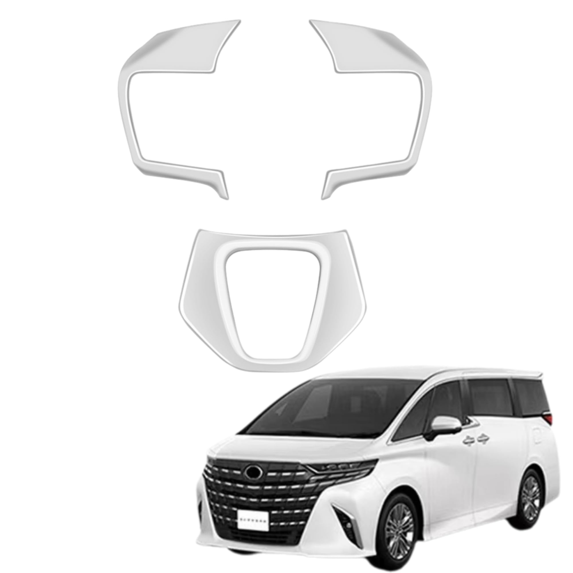 EopTatoo New Alphard Vellfire 40 Series Exclusive Steering Panel Cover steering panel cover серебряный