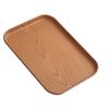 Rectangular Imitation Wood Grain Plastic Tea Tray Set