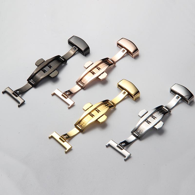 

Stainless Steel 304 Butterfly Buckle Fish Scale Pattern Leather Strap (Sizes: 12/14/16/18/20/22) Silver Buckle 16
