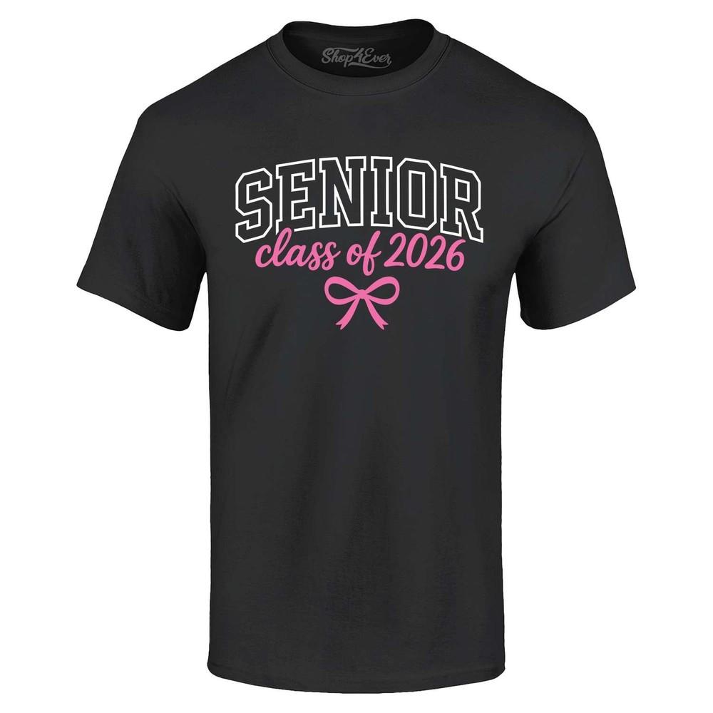 Senior Class of 2026 Ribbon Bow T-shirt Cute Senior Graduate Shirt