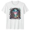 Bookworm Scene TShirt Fantasy Books Reading Owl Cat Moon