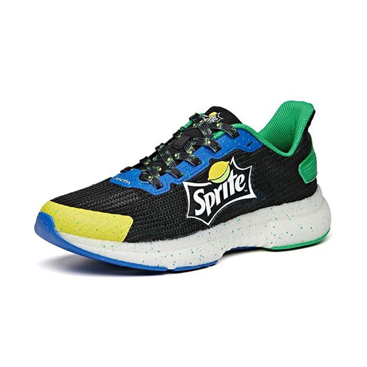 New Sprite X Anta Cushioning Anti Slip And Wear Resistant Rebound Low Top Running Shoes Men's Black Green Yellow 112025520-14