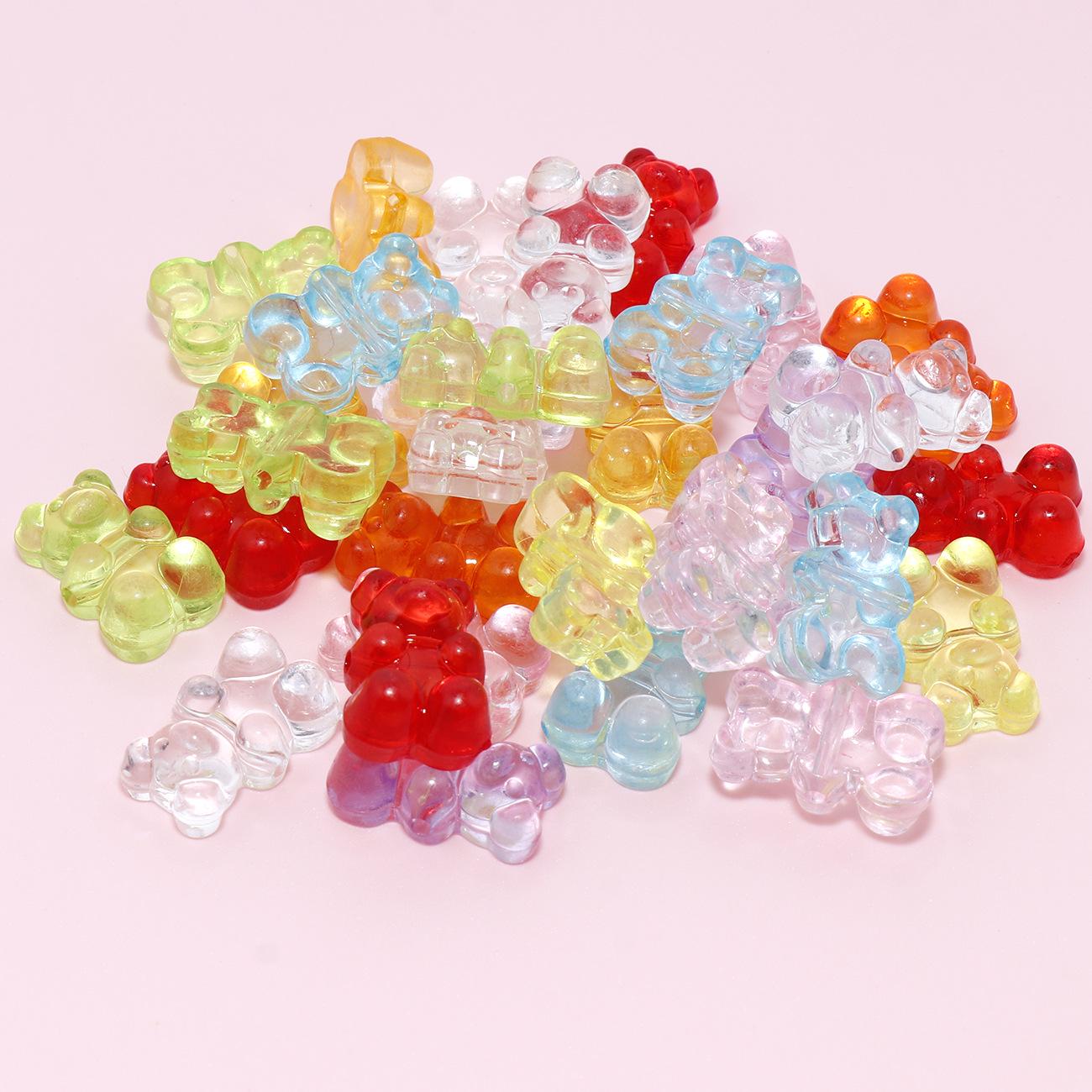 

Acrylic Cartoon Bear Beaded Phone Chain Lanyard Ornament 20 pieces/package