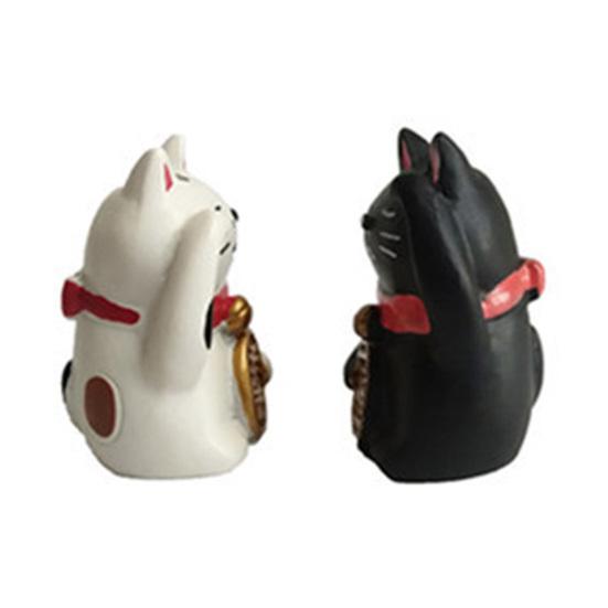 Ornament Crafts Exquisite Realistic Resin Lucky Black Cat Ornament for Cake Topper