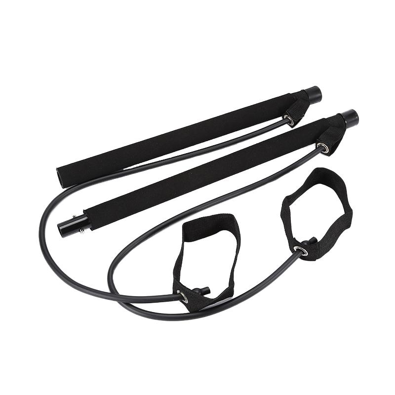 Multifunctional Pilates Bar Combination Fitness Bar Yoga Chest Expansion Tension Rope Back Trainer Elastic Rope Stretching B Practical Use