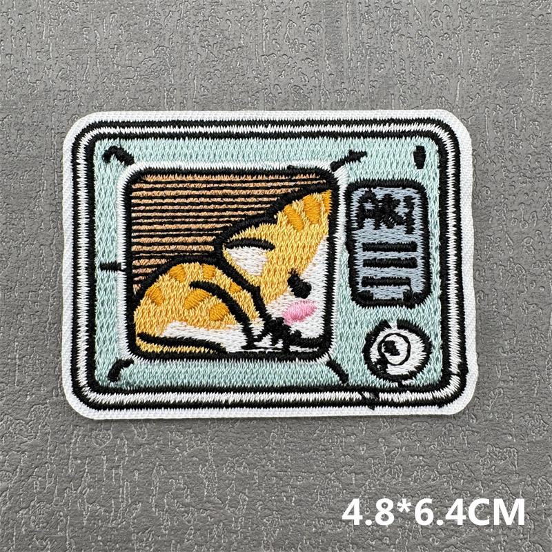 Cartoon Patch DIY Borduurpatches Voor Kleding Strepen Badge Letterdobbelstenen Patches Voor Jas Strijkbare Patch Op Kleding
