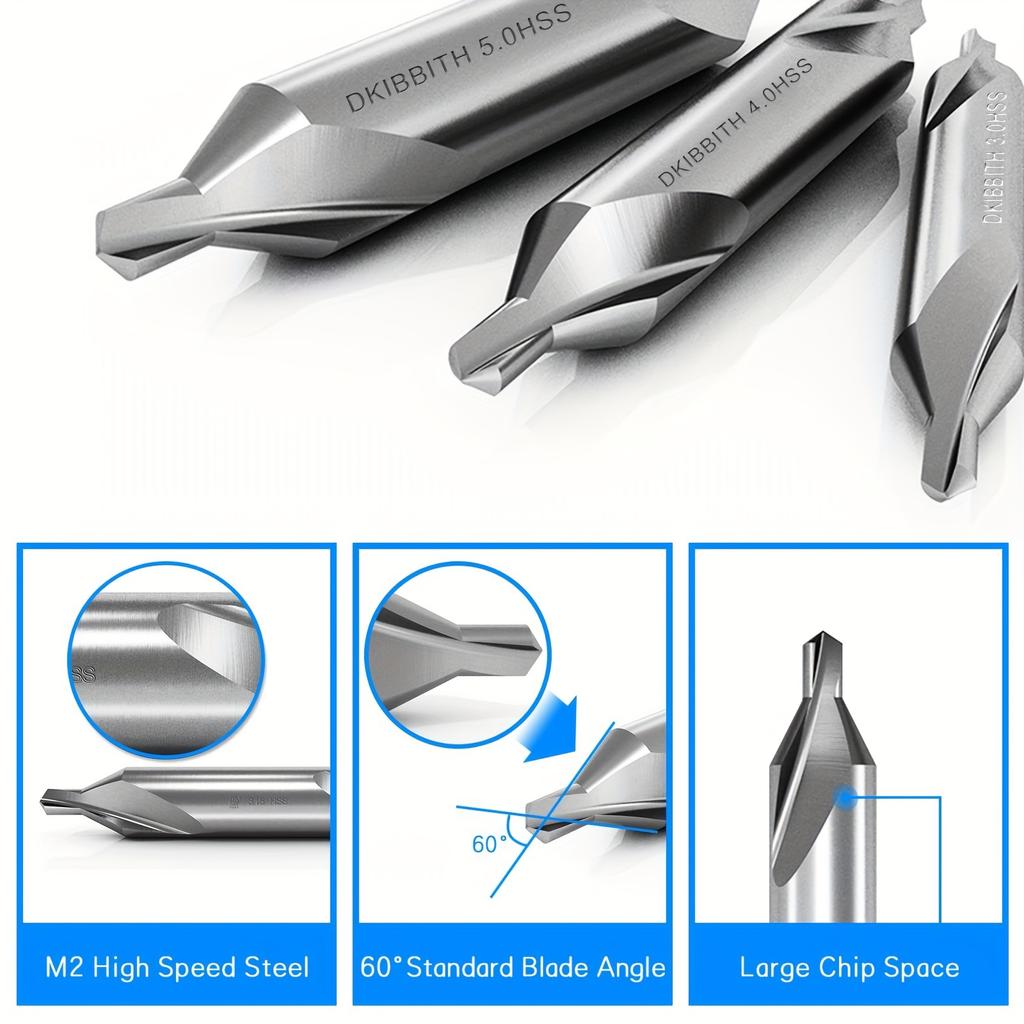 Bit Drill Center 5pcs7pcs Set 60 Degree Angle Center Drill Bit Kit Lathe Metal Working Butt Tool