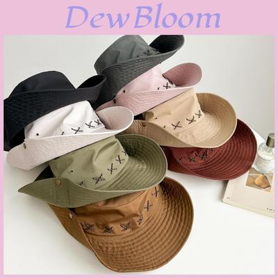 American Vintage Cowboy Sun Hat With Embroidered Design For Outdoor Travel And Sun Protection