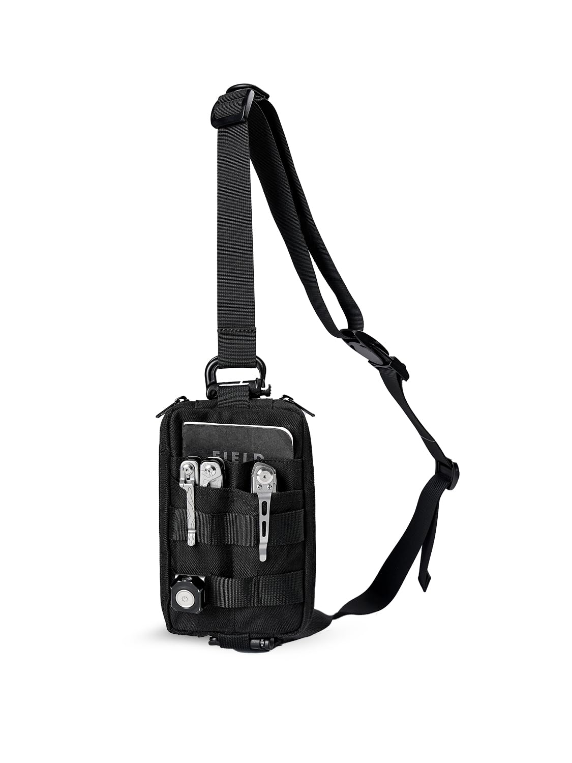 

VIPERADE CHS2 Мала EDC Слінг Тактична Поясна Сумка для MOLLE Кросбоді Рюкзак з Регульованим Плечовим Ремнем Утилітарна Нагрудна Сумка для та Розмір EDC чорний