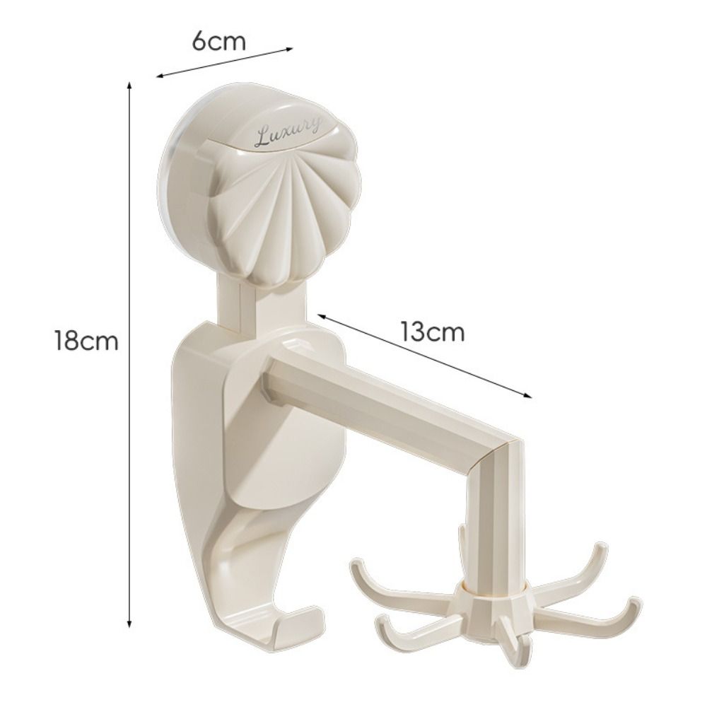 6 Claw Hook Wall Hanging Rotatable Hook Punch Free Wall Mounted Rack Durable Kitchen Rotary Hooks