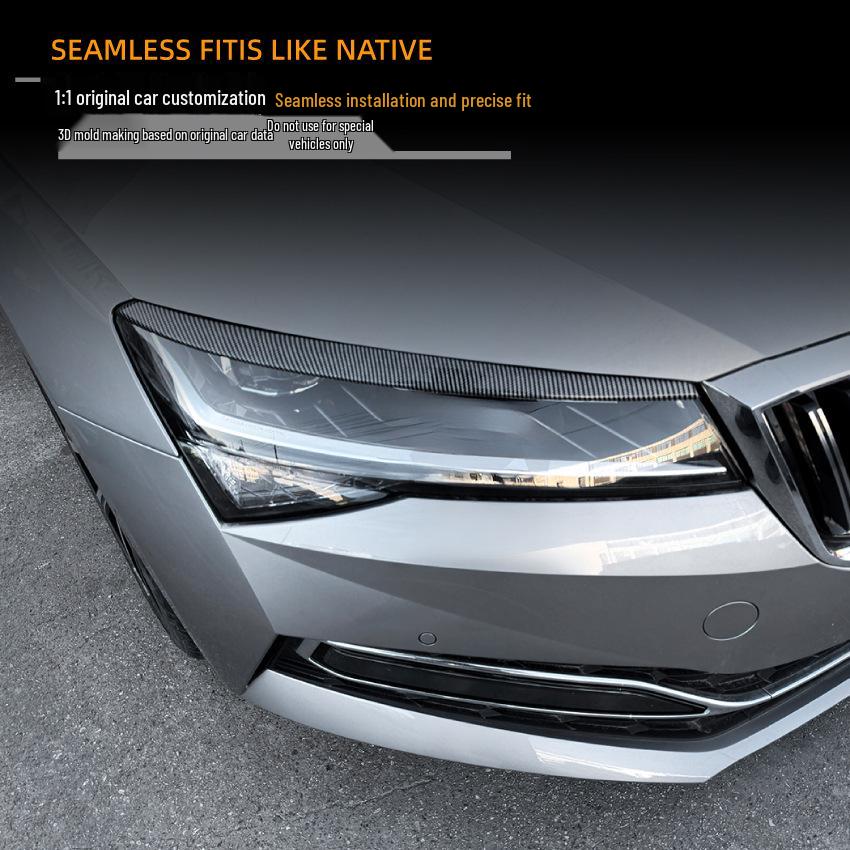 Skoda Superb B8.5 (2019-2022) Scheinwerfer-Augenbrauen-Aufkleber für die Frontmodifikation