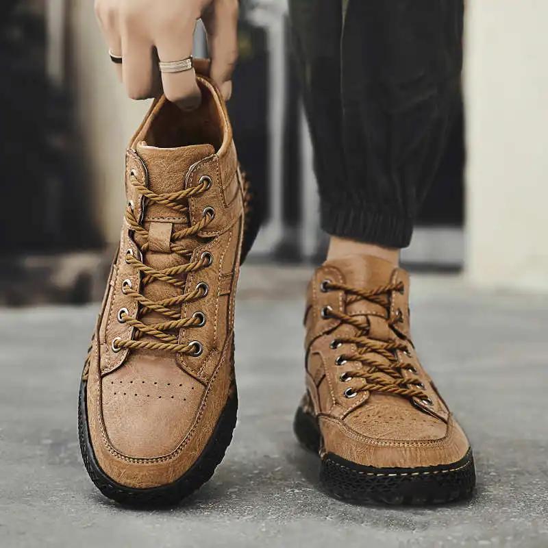 Fashion Large Size With Lacing Men White Angle Boots Red White Shoes Hightop Sneakers Sports Dropshiping Top Grade Sporty Pie
