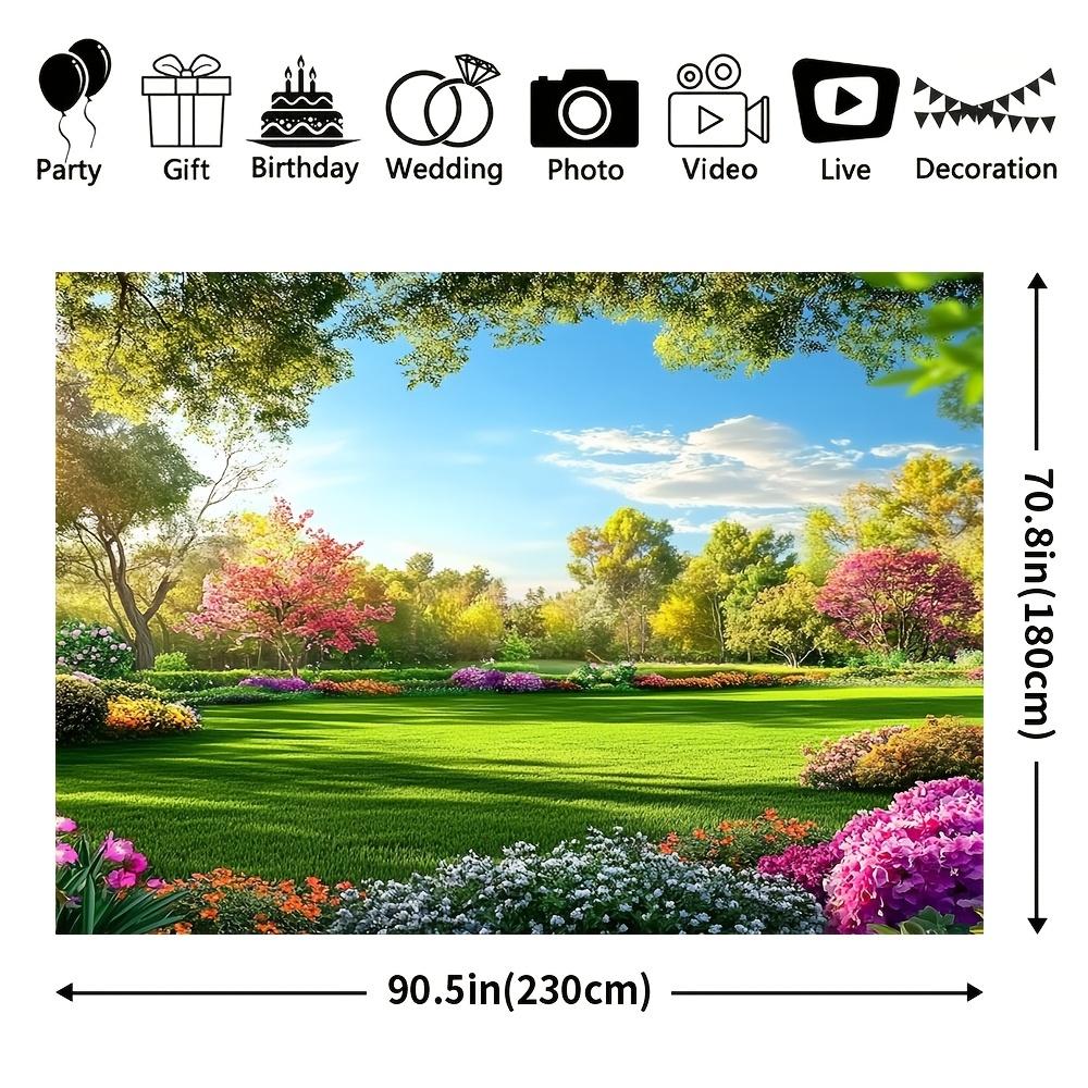 Vibrant Garden Tapestry: Lush Greenery and Blooming Flowers for a Serene Home Decor