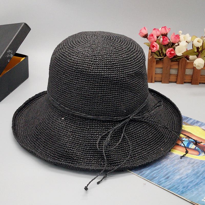 Recommended Handmade Filament Crochet Hat, High-End Monofilament Hat, Women'S Summer Seaside Beach Foldable Straw Hat