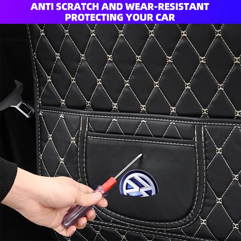 New PU Leather Car Anti-Kick Mats Auto Seat Back Protector Cover For Volkswagen VW Scirocco Jetta Beetle Golf Passat CC Tiguan