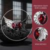 Red Zircon Earrings For Women Gothic Punk Wing Angel Devil Ear Studs Jewelry Gift