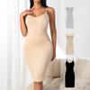 2025 European and American Popular Women's Suspender Solid Color Tight Sexy Suspender Skirt Waist-raising