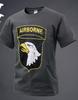 ZX Tee 2024 Army T-shirt Men's Outdoor Short Sleeve Tactical T-shirt 101 Airborne Division Eagle Head Element T-shirt Army Short Sleeve