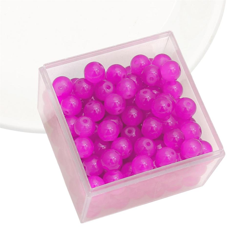 50-135 szt. Kryształowych szklanych koralików, galaretkowych, jednolitych kolorowych, imitujących kamień jadeitu, luźne koraliki dystansowe do wyrobu biżuterii