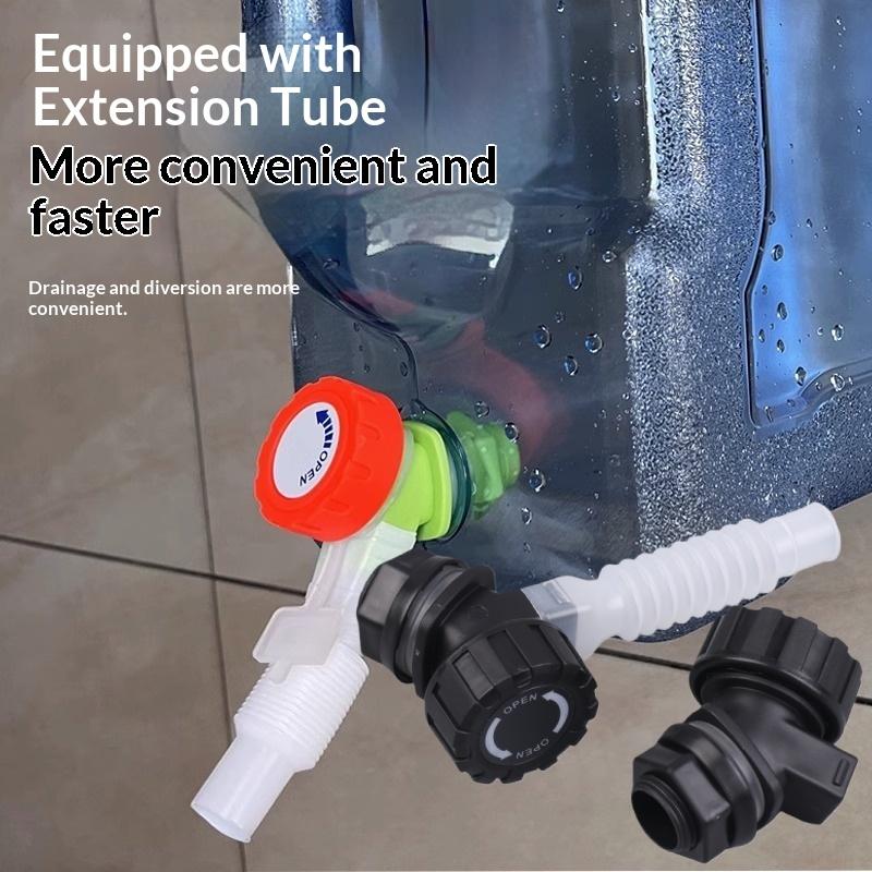1/3 Pièces Robinet pour Carafe d'Eau Potable, Seau Réservoir de Camping Robinet Portable de Remplacement avec Tube d'Extension pour Usage Extérieur