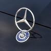 1pcs 44mm 3D Metal Blue Chrome Star Bonnet Hood Logo Emblem Badge for Mercedes Benz W203 W204 W205 W212 W213 W176 W177 W246 X156 CH1