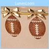 In Spired Football Earrings For Women With Electroplated Finish Trendy Spring Jewelry