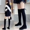 Knee Boots Winter Velvet New Small Elastic Thin Boots Thick Heel Long Boots High Boots Women