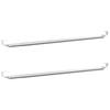 Curtain Rods 2 pcs White and Silver 40 60 cm Aluminum