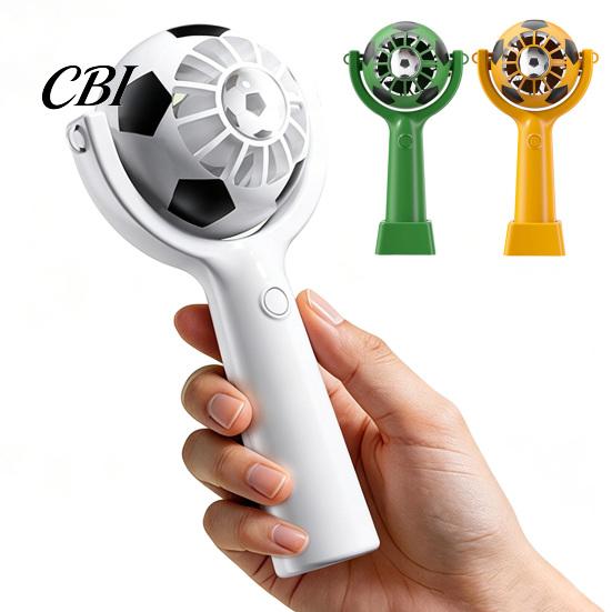 Multi-speed Handheld Fan Soccer Neck Fan, Portable Mini with Lanyard, Soft Breeze Football Shape Cooling for Outdoor Sports, Gift