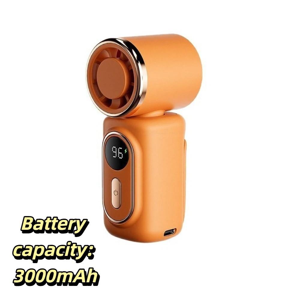 100 Gear Speed Adjustment Stepless 100 Gear Fan Lightweight Design Portable Travel Fan  Hot Weather оранжевый