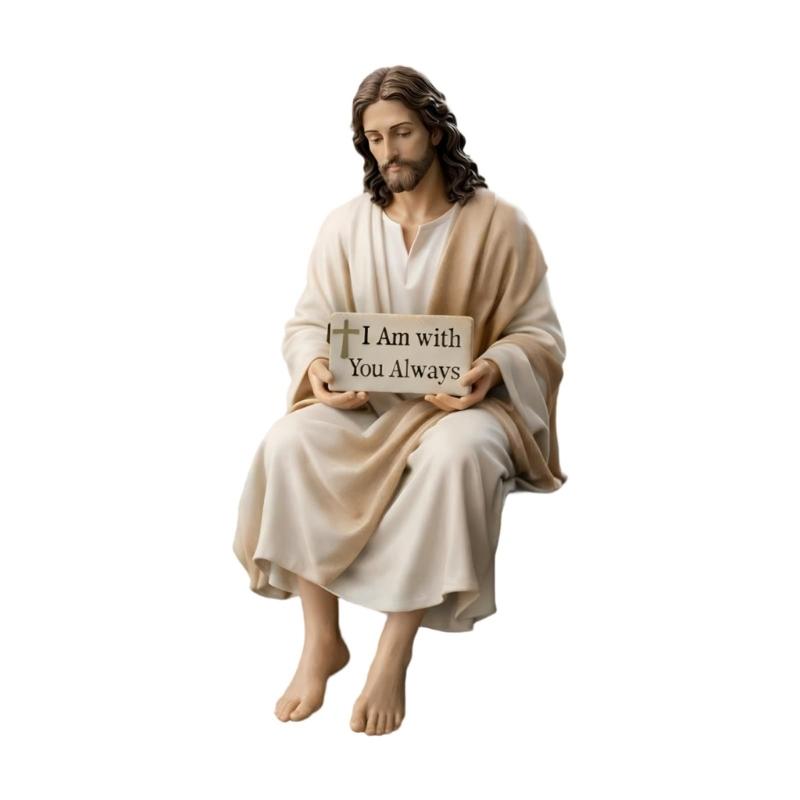 

Marys/Jesuses Christ Statue Desk Companion Figurines Decorative Sculptures Religious Home Decors Christian Spiritual Gift