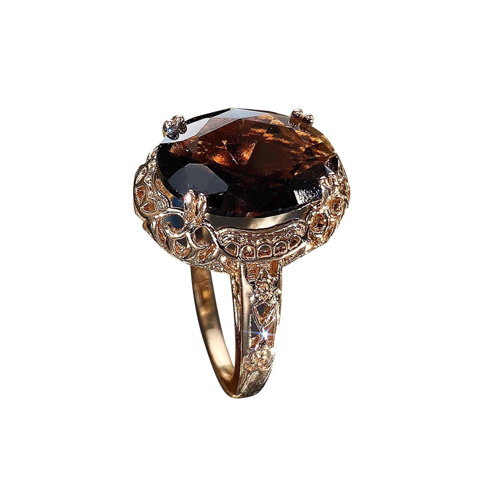 

Модное кольцо, ретро-кольцо с красным цирконием, женское кольцо для активного отдыха 8 красный