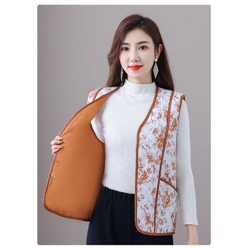 Chinese Style Autumn and Winter Vest Autumn and Winter Coat New Vest Thickened Warm Waistcoat Top