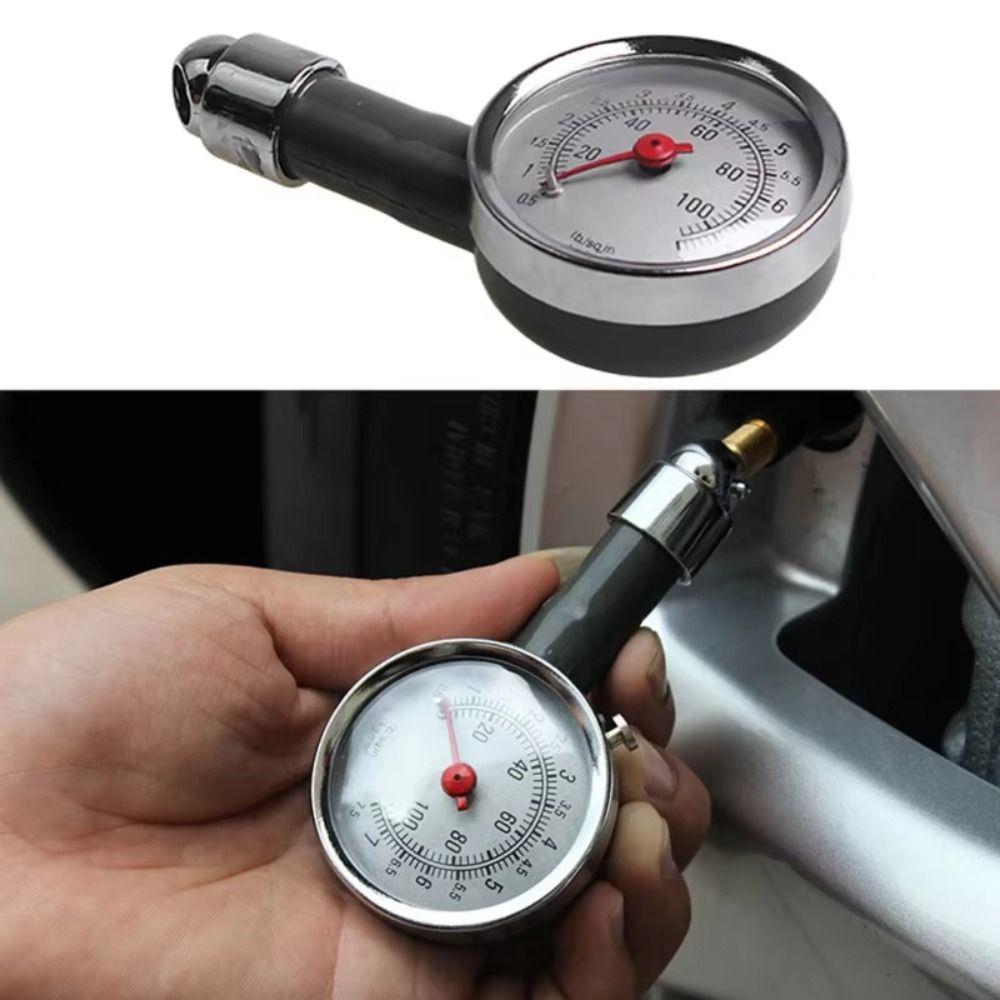 Metal Construction Tire Pressure Gauge High Precision Pressure Monitor  Auto Inflation