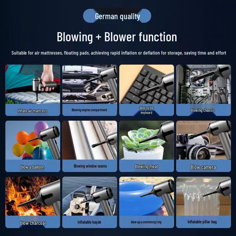 High-Power Brushless Wireless Handheld Vacuum: Wash & Blow All-in-One