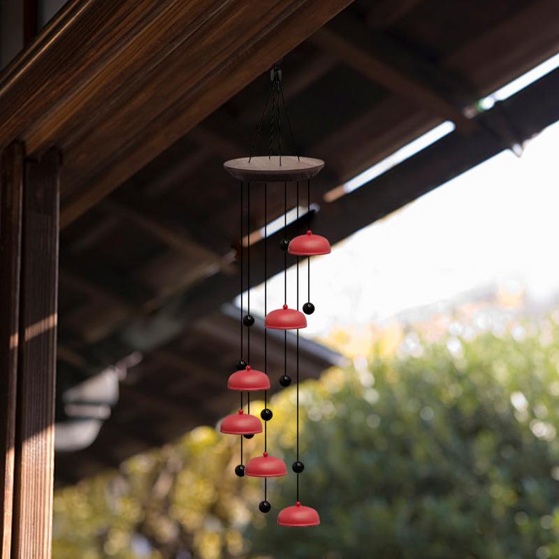 

Yard Wind Chime Hangable Aeolian Bells Aesthetic Windbells Home Decoration Wind Chime For Garden Porch Deck Balcony Patio Yard красный